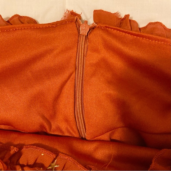 Brick orange gold star dress - Picture 15 of 16